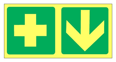 First Aid Arrow Down