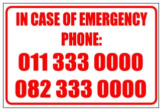In Case 0f Emergency