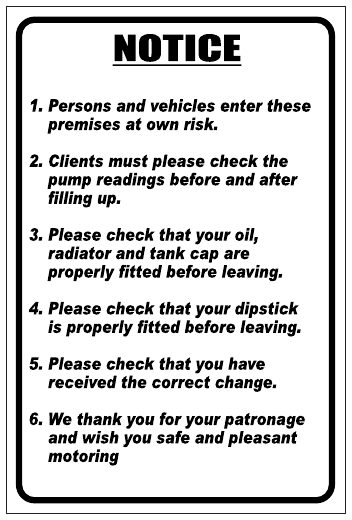 Notice - Garage