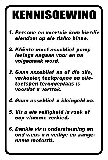 Notice - Garage