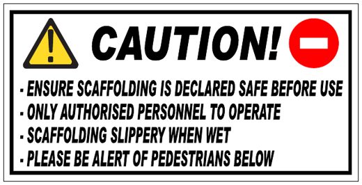 Caution Scaffolding