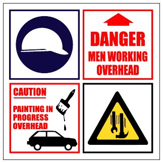 Caution Men Overhead