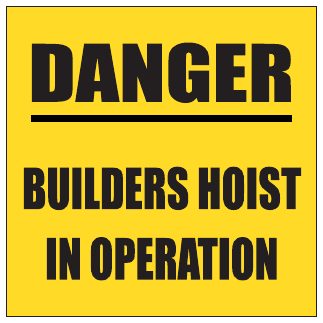 Builders Hoist inOperation