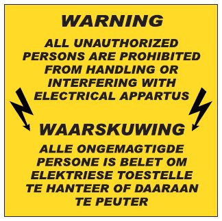Electrical Shock Warning