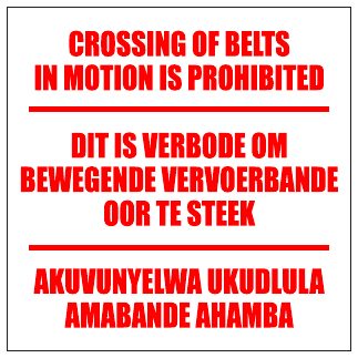 Crossing Belts Prohibited