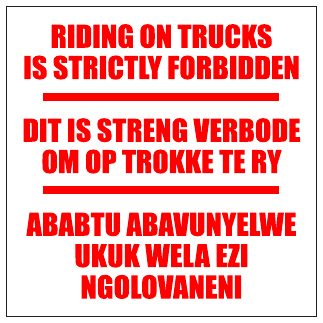 Riding Trucks Forbidden