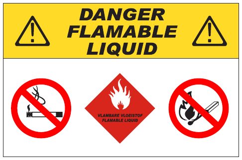 Danger Flamable Liquid