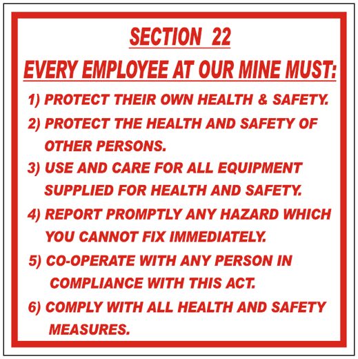 Section 22 Every Employee Must