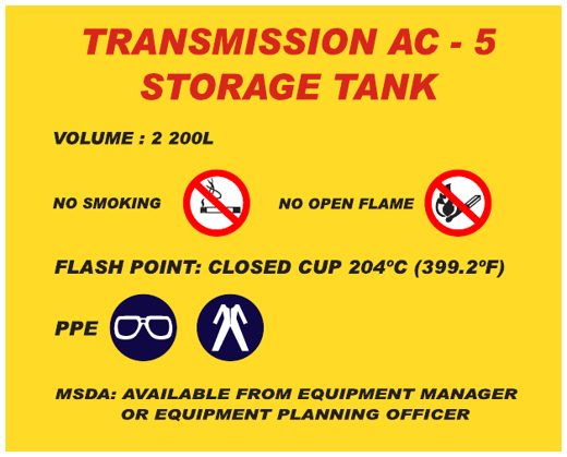 Transmission AC-5 Storage Tank