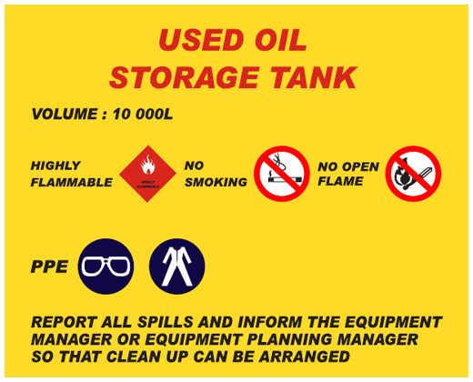 Used oil Storage Tank