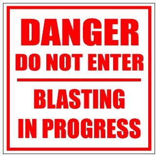 Danger Blasting