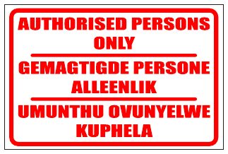Authorised Persons Only