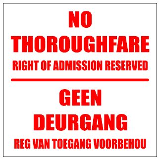 No Thoroughfare