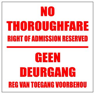 No Thoroughfare