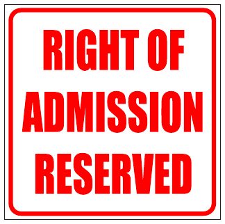 Admission Reserved