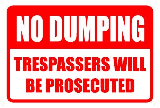 No Dumping