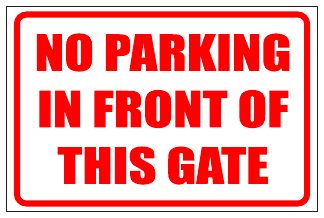 No Parking