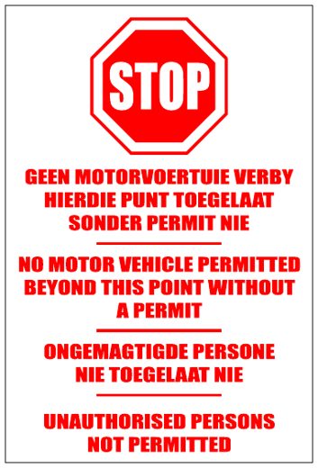 Stop No Vehicles