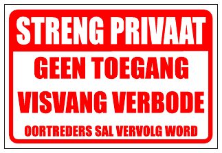Streng Privaat Geen Visvang