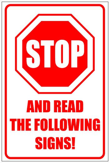 Stop Read the Signs