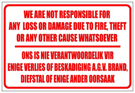 No Responsibility