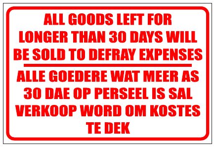 Goods Not Collected