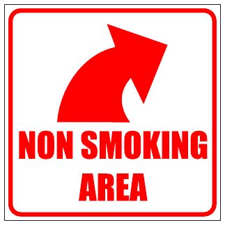 Non Smoking Arrow RED