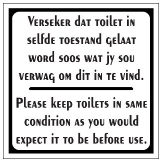 Toilet Notice