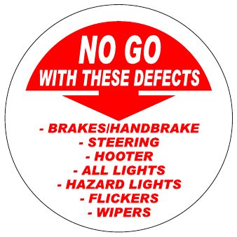NO GO WITH THESE DEFECTS