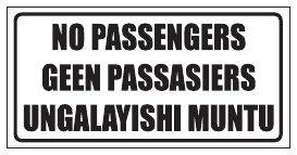 5 No Passengers