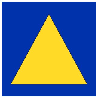 Yellow & Blue Triangle