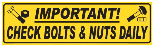 Check Bolts & Nuts