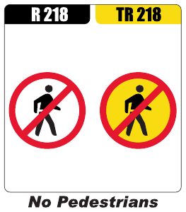 Regulatory Signs R 218